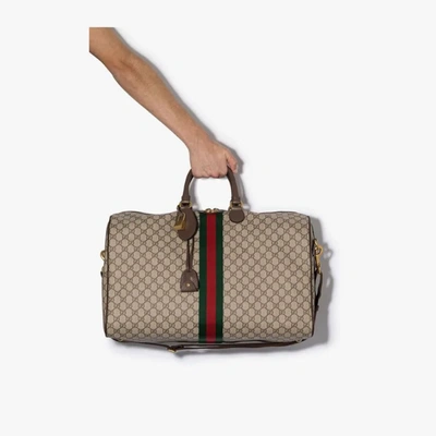 Shop Gucci 'ophidia' Reisetasche In Brown