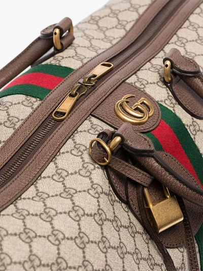 Shop Gucci 'ophidia' Reisetasche In Brown