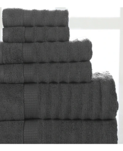 Shop Addy Home Fashions Ribbed Towel Set In Gray