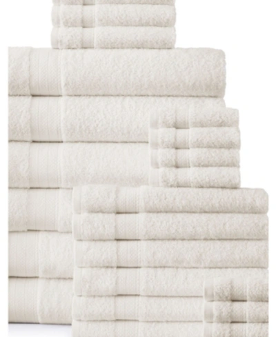 Shop Addy Home Fashions Plush Towel Set - 24 Piece Bedding In Ivory