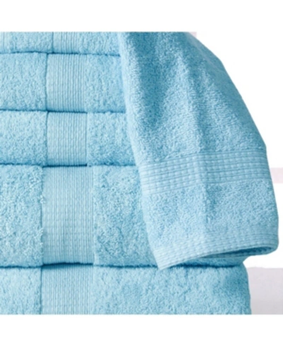 Shop Addy Home Fashions Low Twist Soft Bath Towel Set - 6 Piece Bedding In Blue