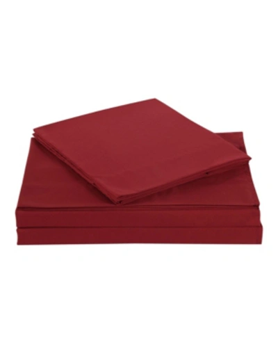 Shop My World Solid Red Twin Xl Sheet Set