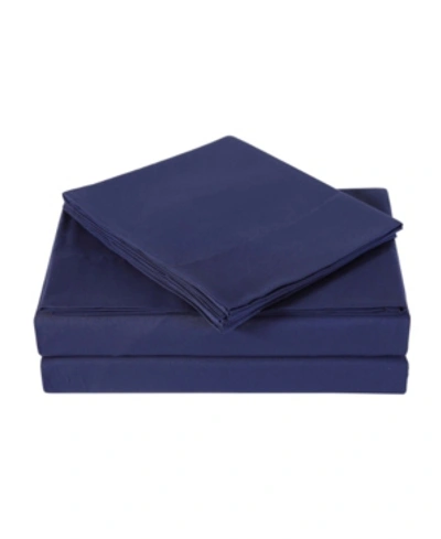 Shop My World Solid Full Sheet Set In Navy
