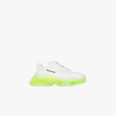 Shop Balenciaga White Triple S Sneakers