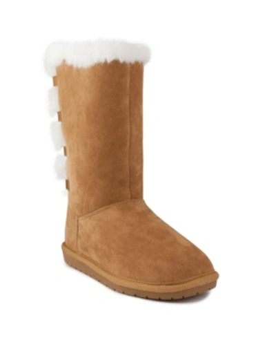 Shop Sugar Women's Panthea Fuzzy Winter Tall Boots In Chestnut