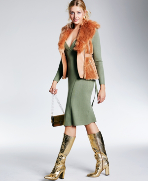 guess fur vest women's