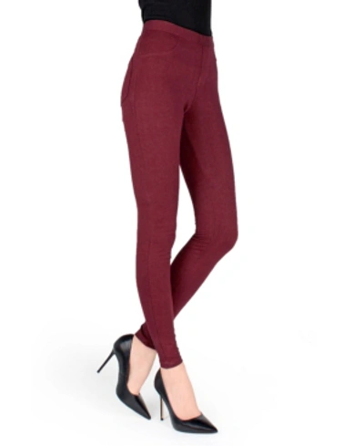 Memoi Soft Chic Women's Leggings In Tawny Port