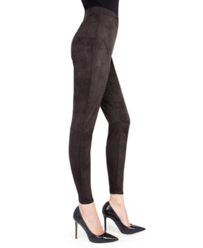 Shop Memoi Mixed Texture Shaping Women's Leggings In Black