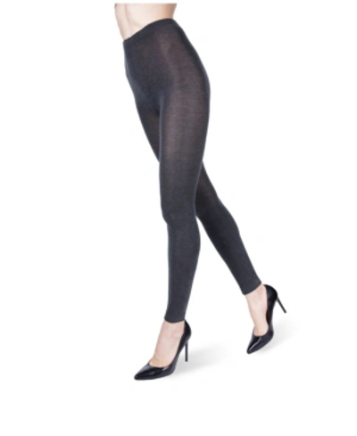 Shop Memoi Women's Cashmere Blend Footless Tights In Charcoal