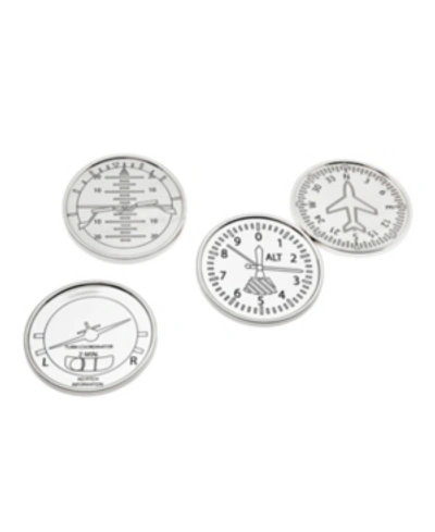 Godinger Airplane Coasters, Set Of 4 In Platinum