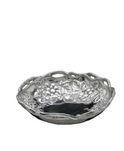 Shop Arthur Court Designs Aluminum Grape Pasta Bowl In Silver