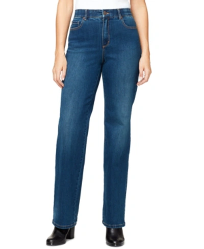 Shop Gloria Vanderbilt Petite High-rise Relaxed Straight-leg Jeans, In Petite & Petite Short In Hinsdale
