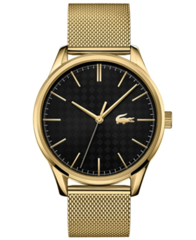Shop Lacoste Men's Vienna Gold Plated Bracelet Watch 42mm