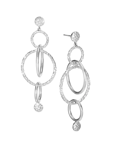 Shop John Hardy Women's Dot Sterling Silver Double Drop Hoop Earrings