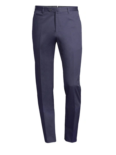 Shop Corneliani Men's Stretch Cotton Trousers In Blue