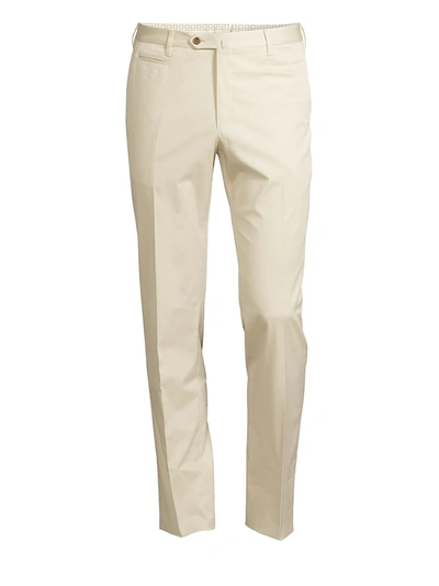 Shop Corneliani Men's Cotton Stretch Trousers In Khaki