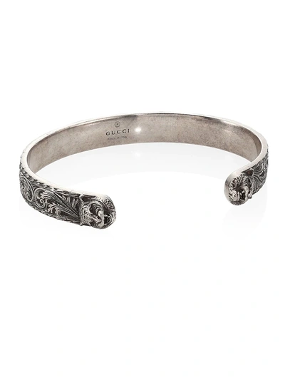 Shop Gucci Men's Sterling Silver Cuff Bangle