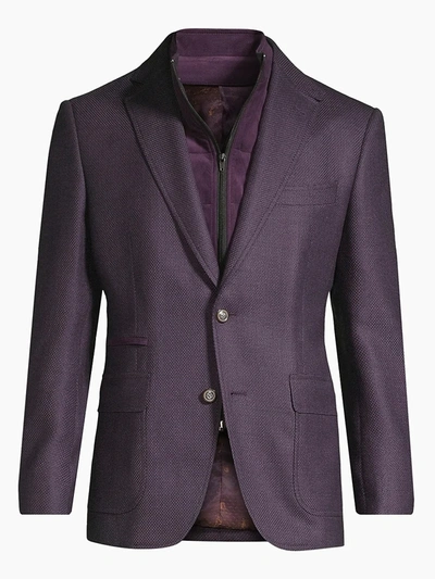 Shop Robert Graham Men's Classic-fit Downhill Woven Wool & Cashmere Single-breasted Blazer In Purple
