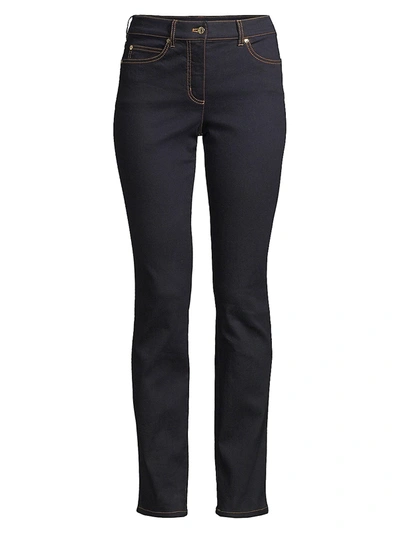 Shop Escada Women's J575 Straight Leg Jeans In Dark Blue