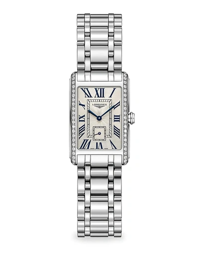Shop Longines Men's Stainless Steel Bracelet Watch In Sapphire