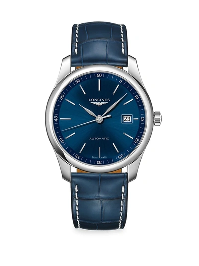 Shop Longines Master Collection Blue Dial 40mm Automatic Watch