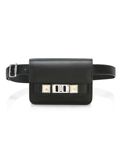Shop Proenza Schouler Ps11 Leather Belt Bag In Black