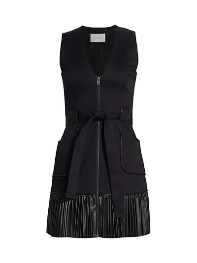 Shop Alexis Women's Kelsie Contrast-hem Mini Dress In Black