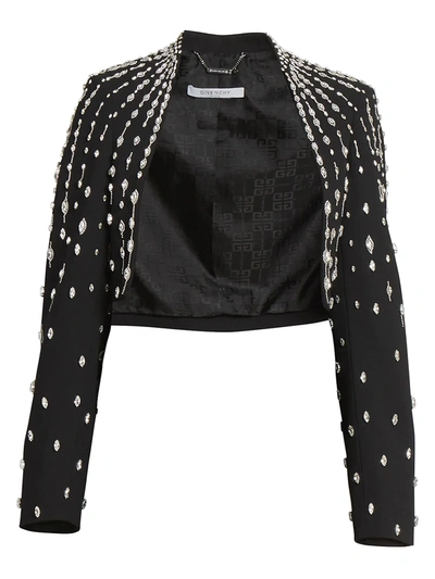 Givenchy Women's Crystal Embellished Cropped Bolero Jacket In 
