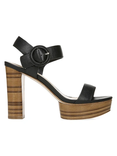 Shop Via Spiga Women's Ira Leather Platform Sandals In Black