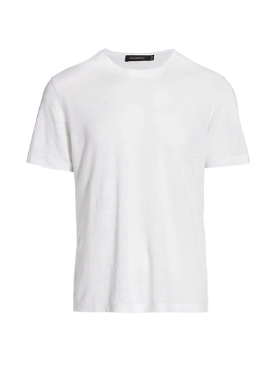 Shop Ermenegildo Zegna Linen T-shirt In White