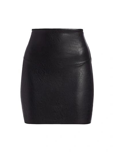 Shop Commando Women's Perfect Faux Leather Mini Skirt In Black