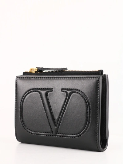 Shop Valentino Vlogo Wallet Black