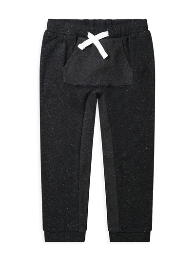 Shop Andy & Evan Little Boy's Regular-fit Knit Joggers In Black