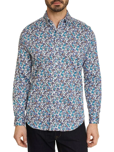 Shop Robert Graham Men's Fletcher Tailored-fit Multi-print Sport Shirt In Neutral
