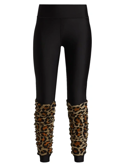Shop Terez Leopard Leg Warmer Leggings In Black Leopard Goals
