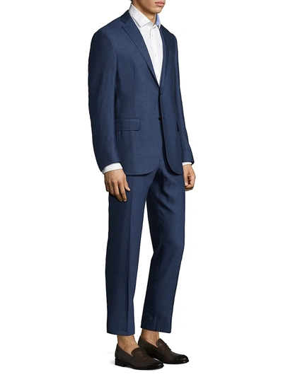 Shop Corneliani Men's Regular-fit Classic Wool Suit In Blue