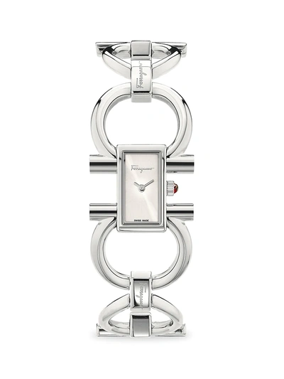 Shop Ferragamo Double Gancini Stainless Steel Bracelet Watch