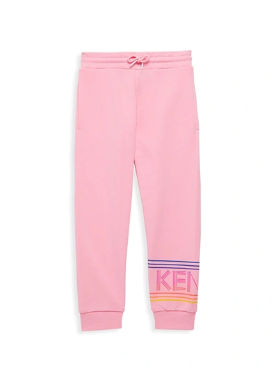 Shop Kenzo Little Girl's & Girl's Logo Joggers In Bubble Pink