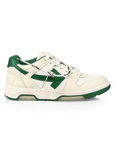 Shop Off-white Men's Out Of Office Low-top Sneakers In White Green