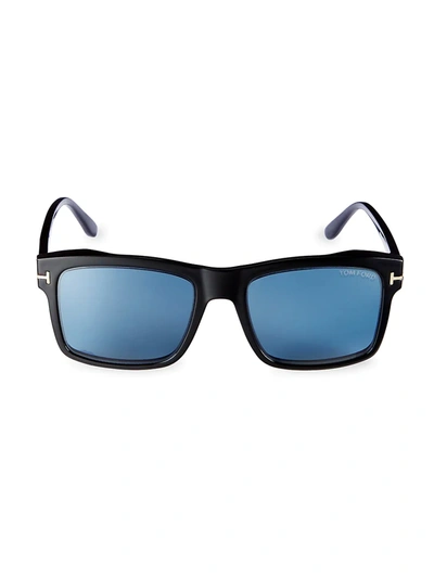 Shop Tom Ford Men's 54mm Square Sunglasses In Black