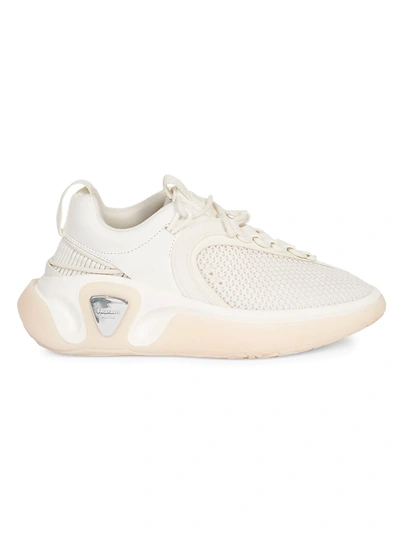 Shop Balmain B-runner Mesh Platform Sneakers In Blanc