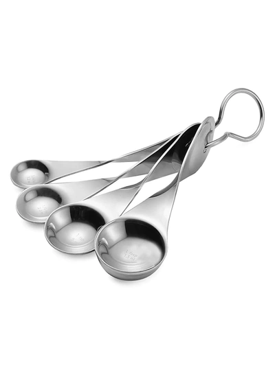 Shop Nambe Twist Measuring Spoons In Silver