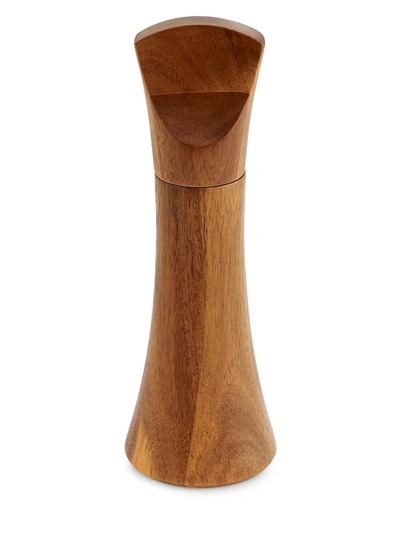 Shop Nambe Tall Contour Pepper Mill In Brown