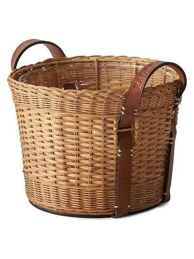 Shop Ralph Lauren Bailey Wicker Double Champagne Cooler In Brown