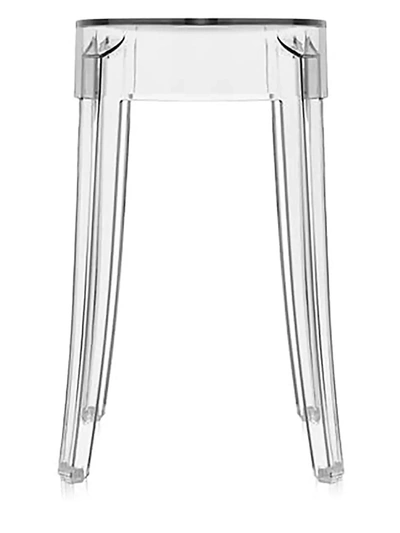 Shop Kartell Two-piece Charles Ghost Stool Set In Clear