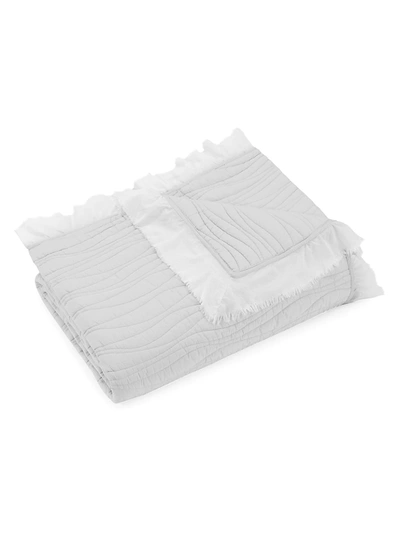 Shop Ugg Katella Embroidered Cotton Coverlet In Seal