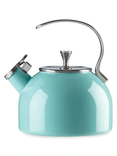 Shop Kate Spade X Lenox All In Good Taste Whistle Kettle In Turquoise
