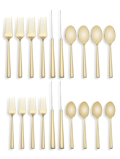 Shop Kate Spade Malmo 20-piece Goldplated Stainless Steel Flatware Set