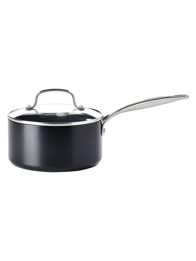 Shop Greenpan Searsmart 5-quart Ceramic & Stainless Steel Saute Pan In Black