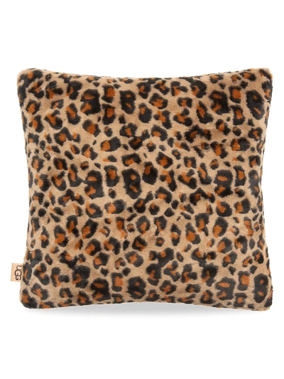 Shop Ugg Juno Leopard-print Faux Fur Pillow